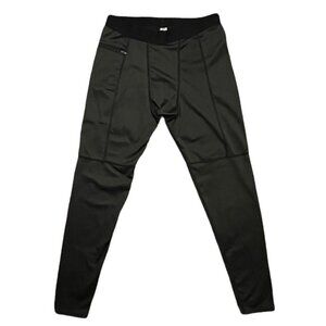 NIKSA Mens Compression Pants‎ Workout Base Layer Large Black Cool Dry  NWT